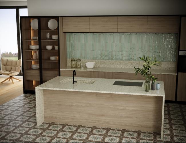 BEL AIR Mouron 15x15 & ATELIER vert d'eau 6.2x25